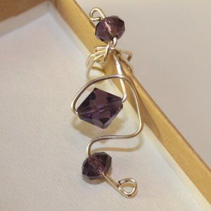 3 for $10 💲 Purple Bead Wire Ear Cuff Earring